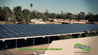 Solar Shade StructuresSolar Parking Canopies  GreenFuel Technologies [upl. by Eniamrahc]