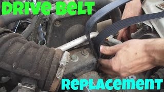 Replacing a Drive Belt Daewoo Kalos [upl. by Norek]