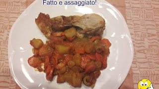 Pollo alla cacciatora con olive [upl. by Aliakim]