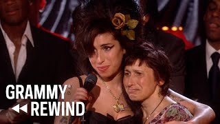 Watch Amy Winehouse Win Record Of The Year For quotRehabquot In 2008  GRAMMY Rewind [upl. by Pattie994]