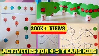 Learning Activities for 45 Year Old KIDS ampTODDLERS  21 Different DIY İdeas [upl. by Freudberg]