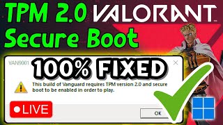 FIX TPM 20 Valorant Error 🛠️ Vanguard Valorant Windows 11 TPM Easy Steps Solution FIX ✅ [upl. by Reinert]