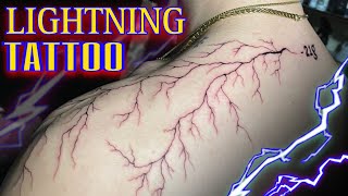 How to do Freehand Tattoo   lightning tattoo  tutorial tattoo [upl. by Teplitz]