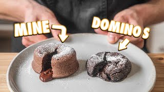 Making Dominos Chocolate Lava Cake At Home  But Better [upl. by Enial]