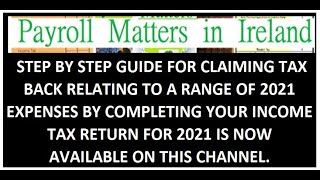 Completing Income Tax Return for Revenue ireland [upl. by Ailsa]