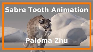 Sabre Tooth Tiger Animation by Paloma Zhu [upl. by Saraann217]