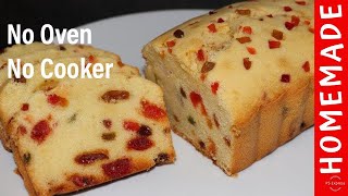 Cake Without Oven Fruit Cake Without Oven Easy Cake Recipe by HUMA IN THE KITCHEN [upl. by Maxma157]