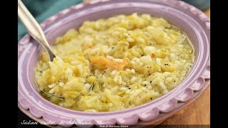 Riso e verza alla napoletana  Rice and cabbage italian recipe [upl. by Ahsikcin]