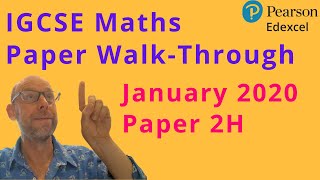 Edexcel IGCSE January 2020 Paper 2H Complete RunThrough and Grade Boundaries [upl. by Annaili]