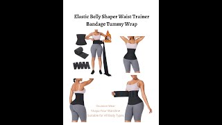 Elastic Belly Shaper Waist Trainer Bandage Tummy Wrap [upl. by Gusella]