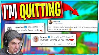 Pros are Threatening to QUIT Fortnite Daequan and Lazarbeam Cant Believe Epic [upl. by Anos]