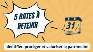 HGGSP 5 dates en moins de 2 min sur le thème 4 Le patrimoine [upl. by Trina]