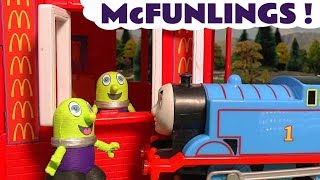 Funny Funlings McFunlings Start Work Story At The Drive Thru With Thomas And Friends [upl. by Georgeanna]