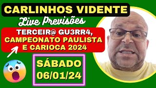 CARLINHOS VIDENTE LIVE PREVISÔES SÁBADO 06012024 🙏🇧🇷 [upl. by Ayahsey]