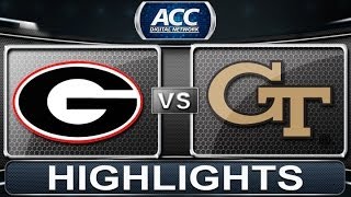 Georgia vs Georgia Tech  2013 ACC Football Highlights [upl. by Ardnoyek435]