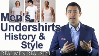 Mens Undershirts  Undershirt History amp Style  Under Shirts Fabrics Crew Neck VNeck Tank Top [upl. by Lessirg]