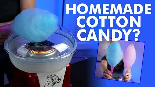 Homemade Cotton Candy Nostalgia Cotton Candy Maker Review [upl. by Yromas]