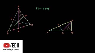 Prova de que o baricentro divide a mediana na razão 2 para 1 [upl. by Schweitzer829]