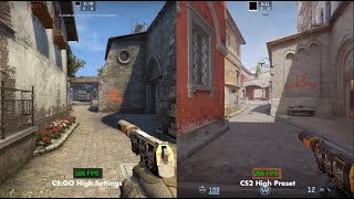 CSGO vs CS2 Inferno Comparison FPS Benchmark [upl. by Ardnekat]