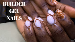 BUILDER GEL NAILS ON TIP EXTENSION  Beginner nailtech friendly  WATCH ME WORK START TO FINISH [upl. by Anaerdna892]