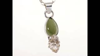 Moldavite amp Herkimer Diamond Pendant [upl. by Eelibuj780]