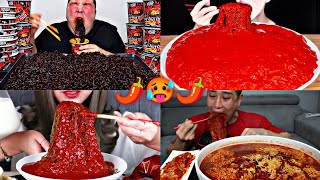 SPICIEST NOODLES In The Planet Eat By MUKBANGERS🌶️🍜🥵🔥 [upl. by Nyliak]