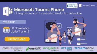 Microsoft Teams Phone  Lintegrazione con il centralino telefonico aziendale [upl. by Ahron]