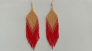 Super Easy Native American Fringe Earrings TutorialJewelry Making Useful amp Easy [upl. by Attey]