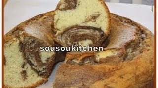 Gateau marbré au ChocolatChocolate Marble CakeSousoukitchen [upl. by Lyman]