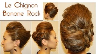 ✿ 1  Le chignon banane Rock ✿  LA Hairstyle Inspiration [upl. by Enywtna]