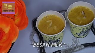 Delicious Besan milk  winter special Gram flour milk by Smritis kitchen [upl. by Ajat667]