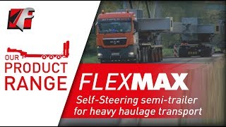 FAYMONVILLE FlexMAX  SelfSteering semitrailer for heavy haulage transport [upl. by Ahsilram243]