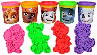 Playing with Paw Patrol Play Doh and Molds with Paw Patrol Characters [upl. by Lamaaj436]