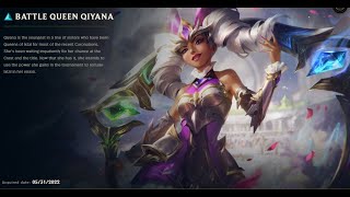 BATTLE QUEEN QIYANA SKIN SPOTLIGHT WHITE CHROMA07152024 [upl. by Anerol]