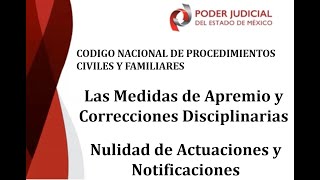 Curso del CNPC y F Parte 12 Medidas de Apremio y Nulidades [upl. by Elyac]