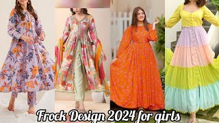 New Frock Designs 2024  Frock Ke Designs  Summer Frock Designs [upl. by Acirretahs289]