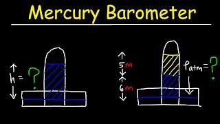 Mercury Barometer Problems Physics  Air Pressure Height amp Density Calculations  Fluid Statics [upl. by Docilla]