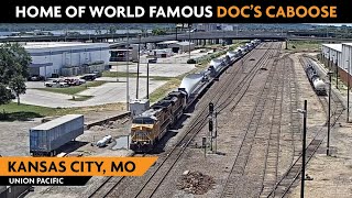 Kansas City Docs Caboose Missouri USA  Virtual Railfan LIVE [upl. by Jolanta]