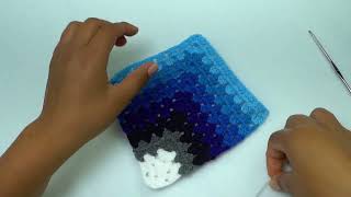 HERMOSO CUADRO A CROCHET PASO A PASO EN GAMA DE AZUL [upl. by Aynatal]