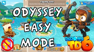 BTD6  Odyssey Easy Mode  Taking Off  No MK No Powers Used Guide  June 20 [upl. by Nastassia]