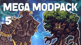 Terraria  5 HUGE BOSS UPGRADE Mega Modpack Lets Play [upl. by Ellemac244]