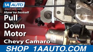 How to Replace Trunk Lid Pull Down Motor with Gear 8691 Chevy Camaro [upl. by Namar]