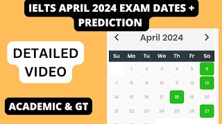 April 2024 ielts exam dates prediction  6 April ielts exam prediction  13 ielts exam prediction [upl. by Naghem]