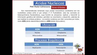 Ácidos Nucleicos generalidades  Ácidos nucleicos parte I [upl. by Assyram]