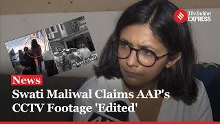 Swati Maliwal AAP Releases Video Of Swati Maliwal Being Escorted Maliwal Clams Video Edited [upl. by Asiral]