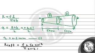 Two resistances R1X and R21 are connected to a wire AB of uniform resistivity as [upl. by Imled]