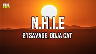 21 Savage amp Doja Cat  nhie Clean [upl. by Nonie]