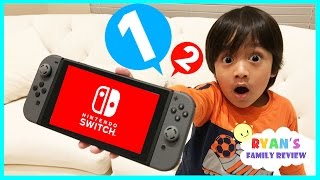 Nintendo Switch Unboxing and 12Switch Gameplay on Family Game Night [upl. by Neva]