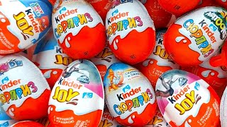 Unpacking Lollipops kinder joy kinder surprise egg  asmr sweet candy and chocolate [upl. by Bosch306]