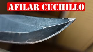 Cómo Afilar Un Cuchillo Al Extremo  Filo Que Afeita [upl. by Alyacim]